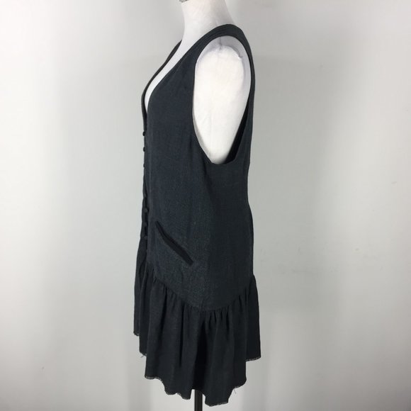 Free People M Gray Anas Mini dress Sleeveless boho - Picture 3 of 6